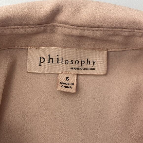 Philosophy Button Down Mid Sleeve Blouse - Picture 6 of 7